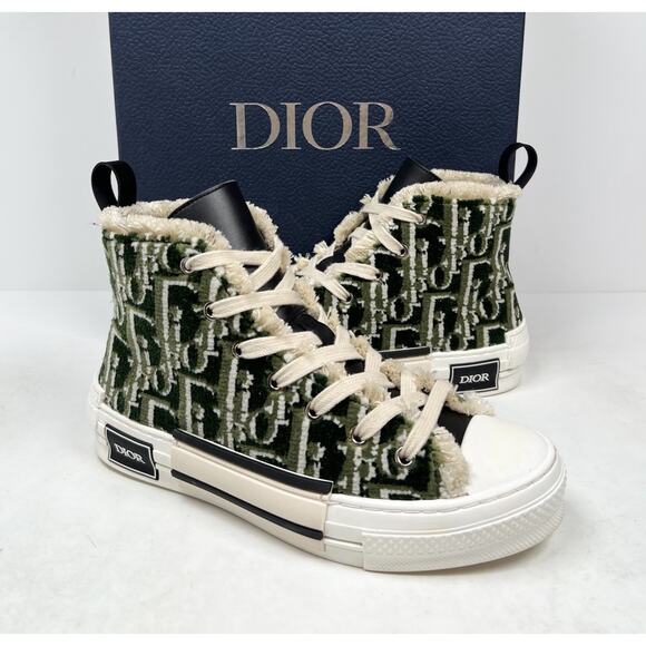 Size 37EU/5M - Dior b23 Oblique Olive Tapestry High Top Sneakers🫒Retail $2,050! - Picture 2 of 11